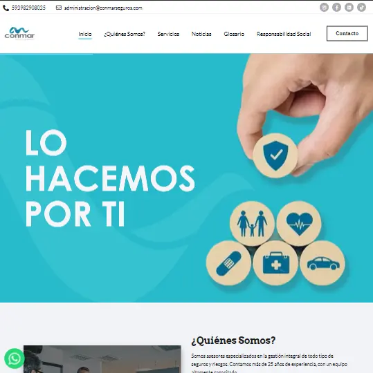 pagina web de conmar hecha por synetxis