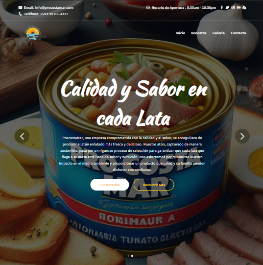 pagina web de procostamar hecha por synetxis